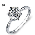 Fashion Women Jewelry Filled Wedding Engagement Crystal Ring
