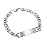 Stainless steel men's bracelet Korean version of the exquisite curved bracelet bracelet trend jewelry source can be lettering DIY