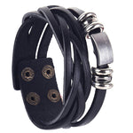 Men Geometric Woven Leather Bracelet Leather Bracelet