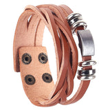 Men Geometric Woven Leather Bracelet Leather Bracelet